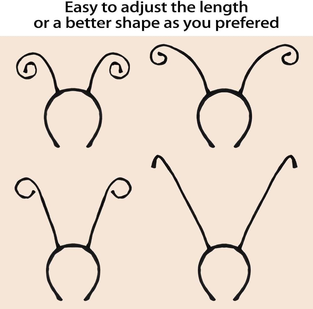 Ladybug Pattern Single Butterfly Antenna Headband, Black Ladybug Moth Bee Ant Antenna ...