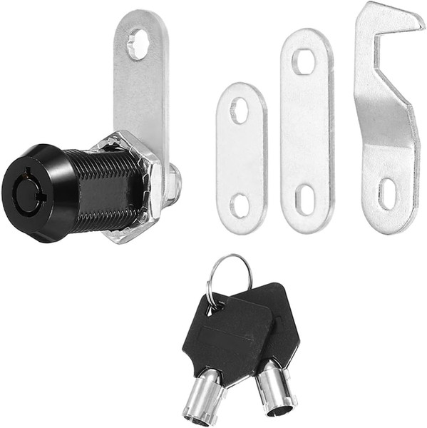 1/8 Zoll Schwarze Schrank SchlöSser Mit Schwarzen SchlüSseln, 1 Packung Zinklegi-image