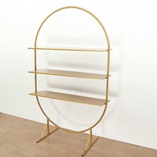 GOLD 6.5 feet 3 Tier Metal Cupcake Dessert DISPLAY STAND Centerpiece Events