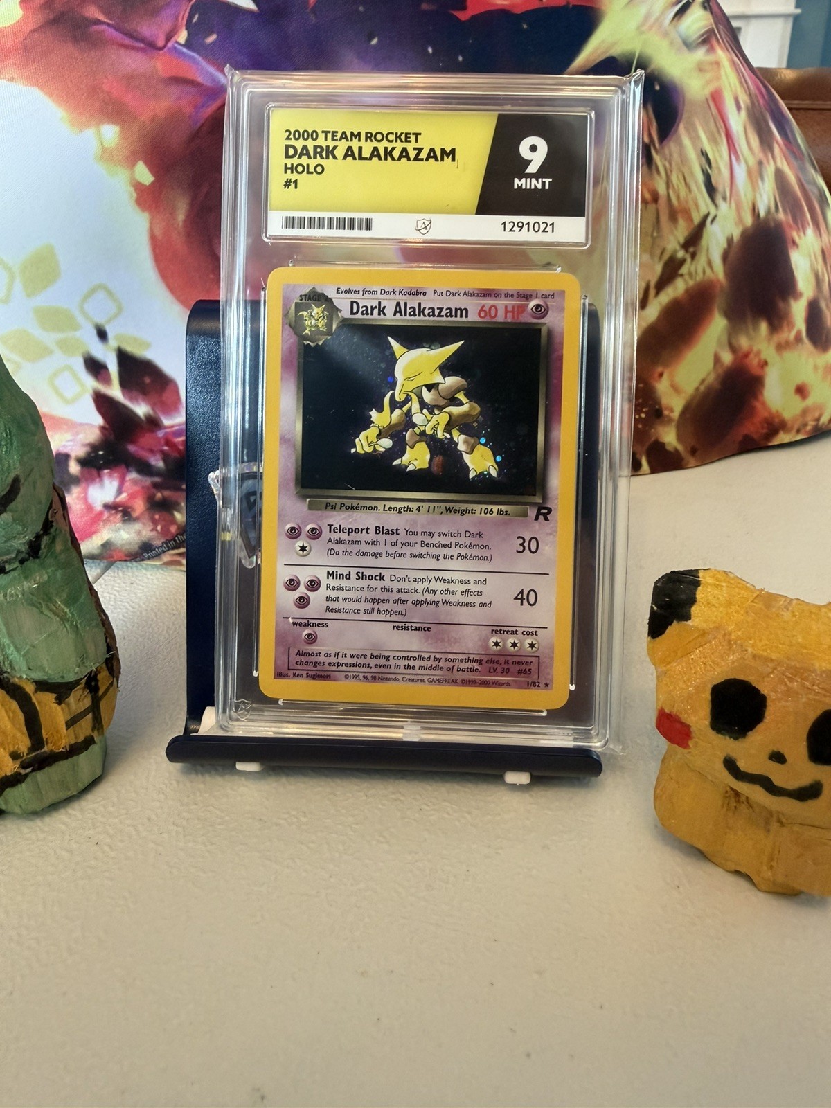 Dark Alakazam 1/82 PSA 9 Holo Pokèmon 2000 Team Rocket Vintage WOTC English Mint