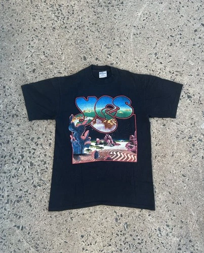90s Yes Band Union World Tour Concert T-Shirt L Mad 1990s vintage concert t-shirt, vintage, single stitch, B+ condition