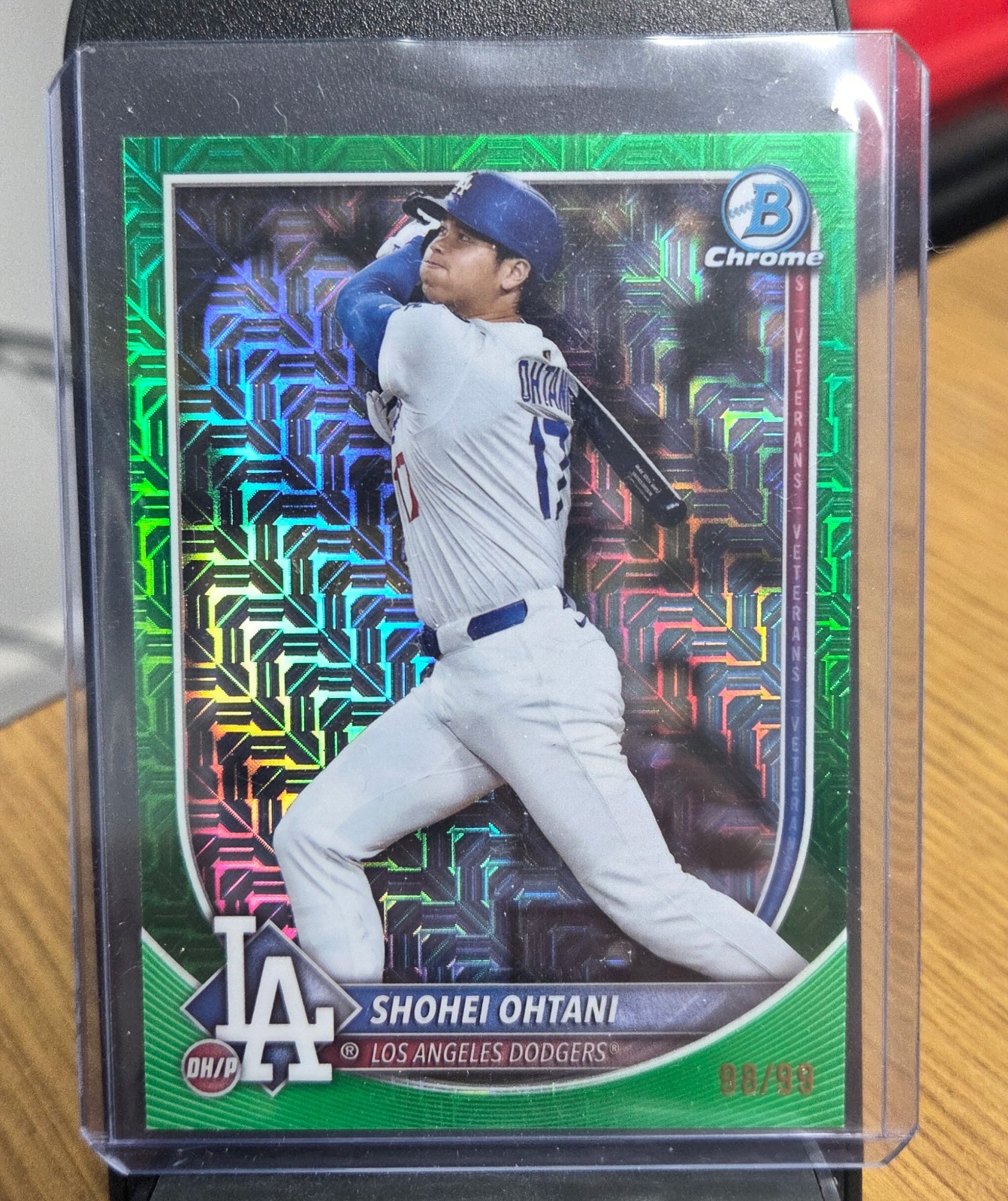 大谷翔平　bowman mega box green Shohei Ohtani 2025 Bowman Chrome Mega Box #17 Green Mojo Refractor
