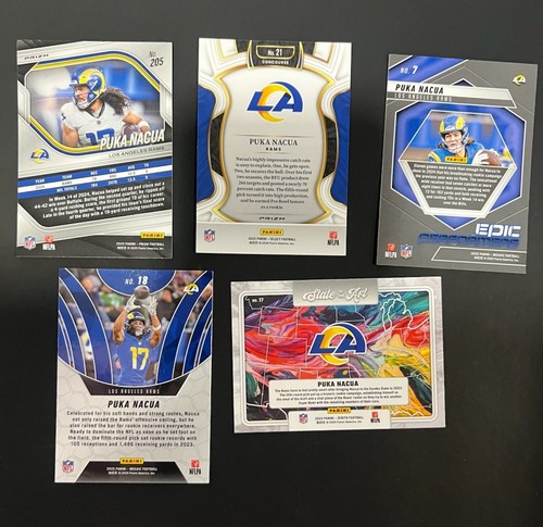 Puka Nacua Football Card Lot 5 Cards LA Rams - Picture 2 of 2