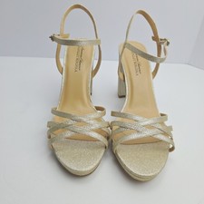 Badgley Mischka Kyleen Womens 11M Wedding Pumps Champagne Gold Glitter