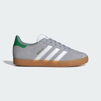 Adidas Gazelle Size 5.5 J Gray White Green Gum Low Top Lightweight Suede |  eBay