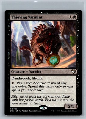 Magic MTG Commander: Outlaws of Thunder Junction Thieving Varmint #0023 TCG CCG
