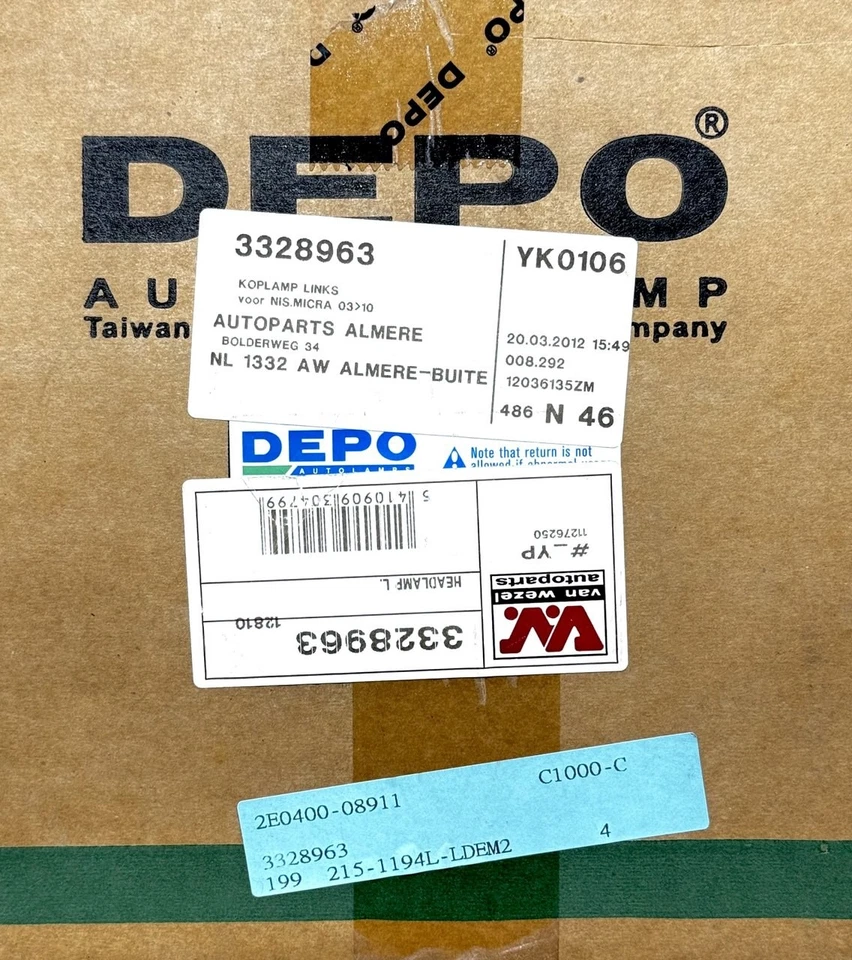 für Nissan Micra K12 09/02-12/07 Scheinwerfer links H4 26060AX705 - Bild 4 von 4