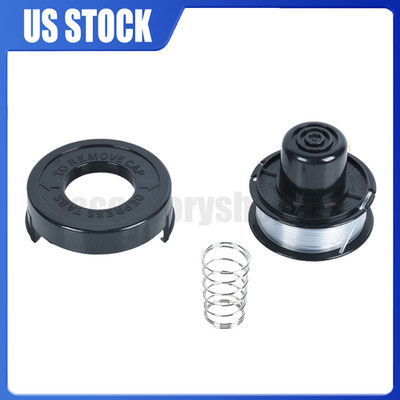 New Trimmer Line Cap Spring Replacement Spool For Black & Decker RS-136-BKP US