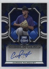 2023 Panini Elite Extra Edition Hidden Gems Blue Carson Palmquist Auto 1u6