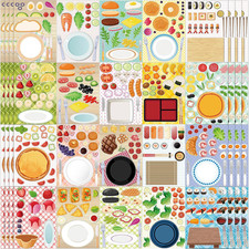 100 Sheets Food Stickers Make Your Own Stickers Kids Fruit Vegetable Craft Mix a