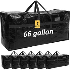 6 Pcs 66 Gallon Extra Large Moving Bags Heavy Duty Storage Bag with Strong Zi...