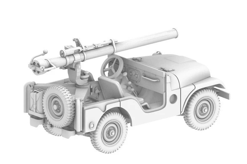 3D Printing 1/72 American M38A1 jeep +M40 anti-tank gun Unpainted - Image 4 of 4