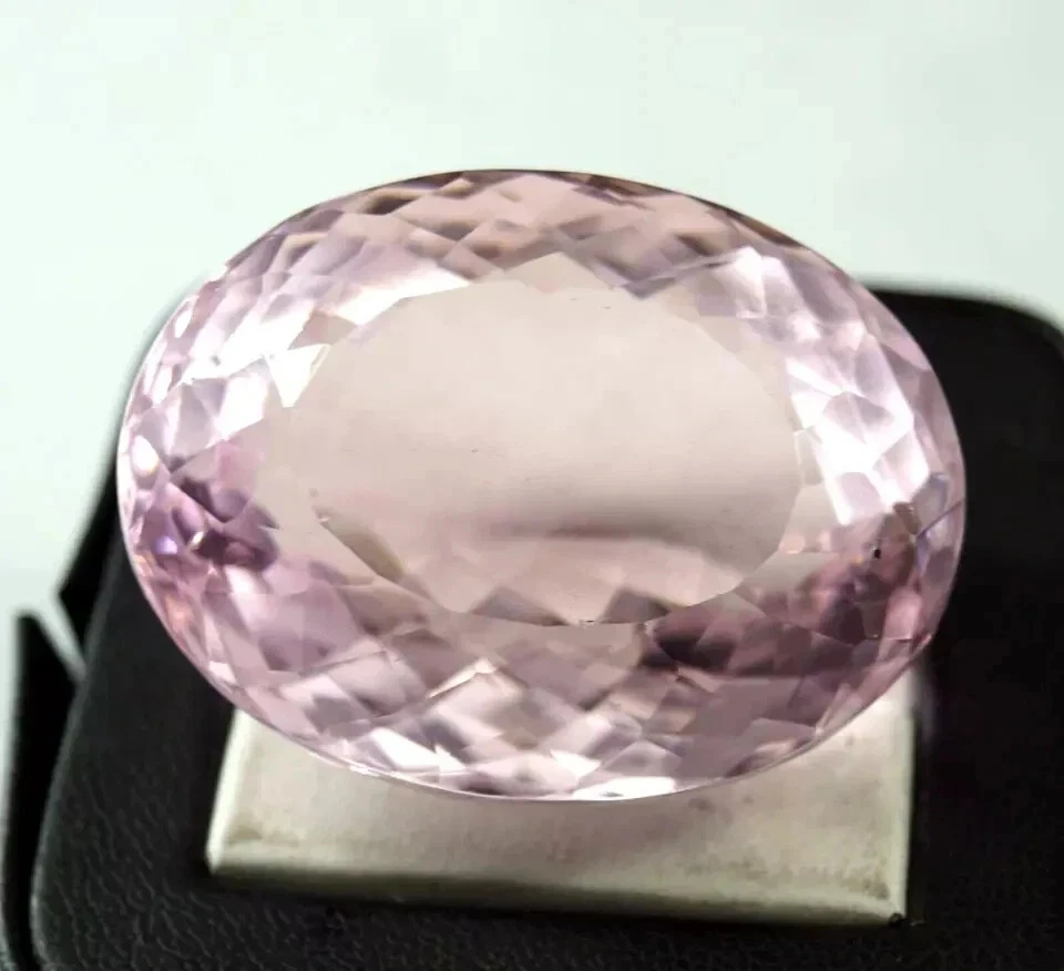 1000 克拉天然粉红色黄玉椭圆形切割散装刻面认证宝石 + 免费礼品 — 第 3/4 张图片