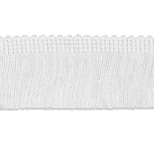 Decorative Trimmings 100 Rayon Chainette Fringe, 2" x 9 yd, White