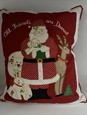 Vintage Christmas Pillow House Of Hatten. “Old Friends Are Dearest”