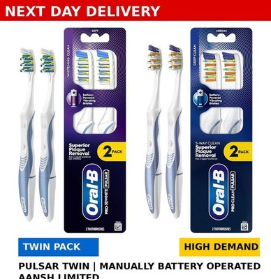 ORAL B Pulsar Twin Akku Zahnbürste Pro-3D White /Pro-Clean -Medium 24