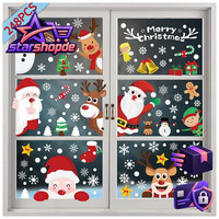 Fensterbilder Weihnachten 248 StüCk Schneeflocken Selbstklebend Fensterdeko PVC