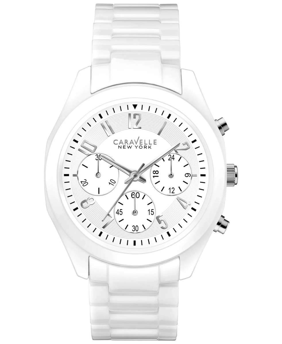 Caravelle New York by Bulova Women\'s Chronograph White Ceramic Bracelet Watch Caravelle NY Women main image 2