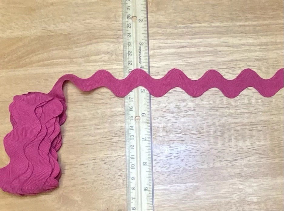Hot Pink/Fuschia/Rosa Jumbo Ric Rac Trim, 4 yardas, Rick Rack, manualidades, costura Foto 2 de 4