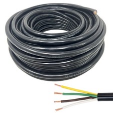 Heavy Duty 14 Gauge 4 Way Conductor Wire RV Trailer Cable Cord Insulated Stra...