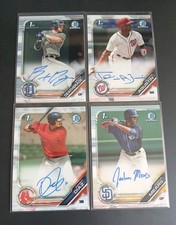 2019 Bowman Chrome Autograph Auto Lot Of 4 Cards 1st Bowman 