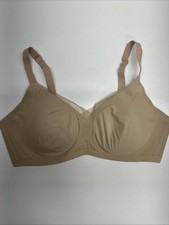 Honeylove Crossover Wireless Bra Soft Form V-Neck Nude Tan Brown Medium 36B 36C