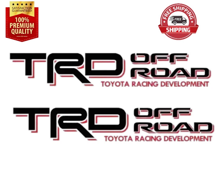 2PCS TRD Off Road Decals Fit For Toyota Tacoma Tundra Pair Sticker Truck bedside Foto 2 de 4