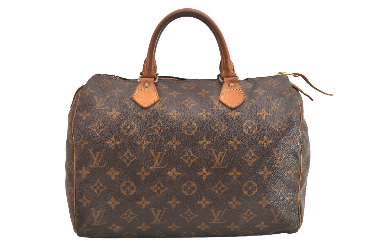 Authentic Louis Vuitton Monogram Speedy 30 Hand Boston Bag M41526 LV 4761N