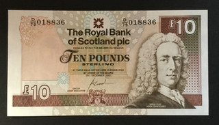 Banknote Of Scotland Ten Pounds. Royal Bank Of Scotland. 2007. Uncirculated Cond