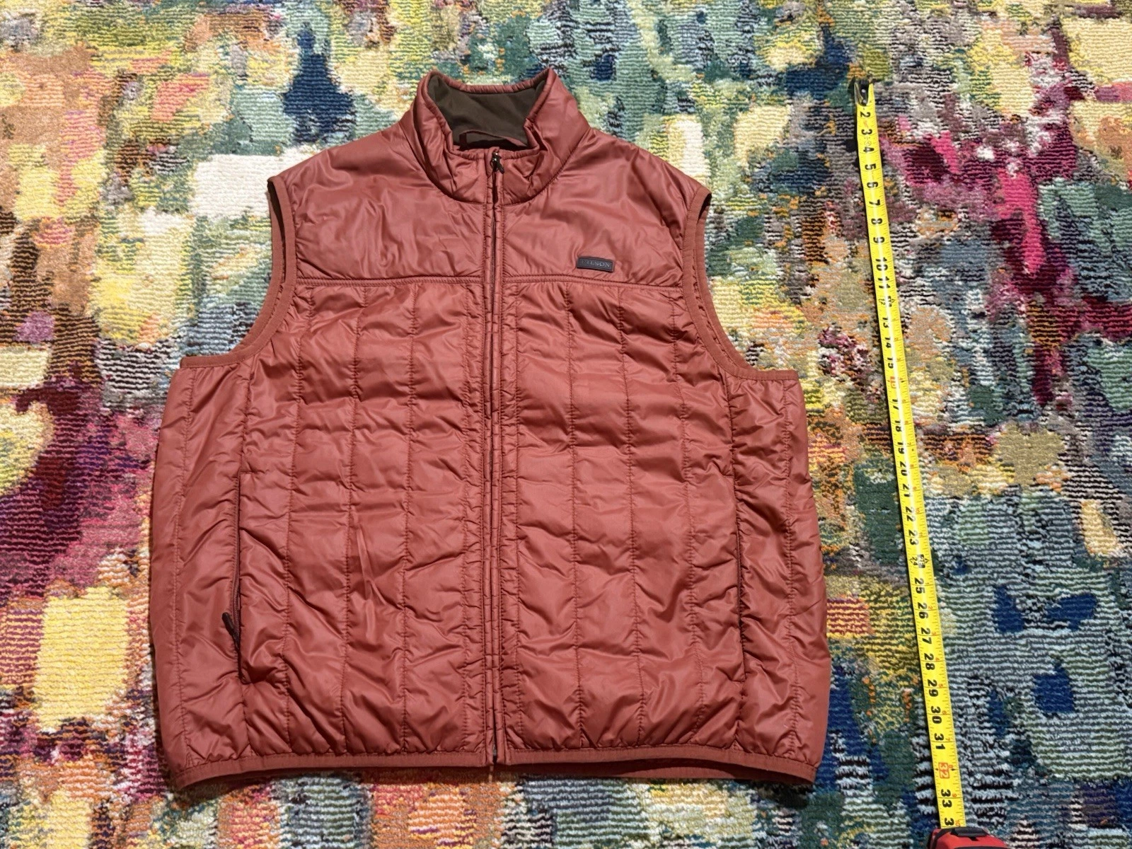 Filson Vest Men XXL PrimaLoft Insulated Rust Orange Outdoor Hiking Work
Opens in a new window or tab