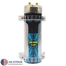 9.0 Farad Capacitor Car Audio Digital Voltage Power Subwoofer Modified with LED