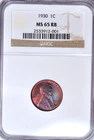 1930 Toned Lincoln Wheat Cent NGC MS 65 RB See Video Toning Old Holder Coin 1C