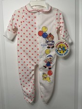 Vtg New w/Tags Raggedy Ann  Andy Baby Sleeper Newborn 80  s Montgomery Ward