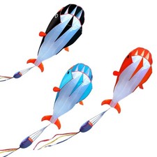Cerf-volant géant 3D dauphin parafoil souple sans cadre pour enfants et adultes