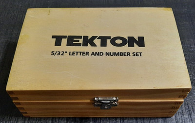 Tekton 36 Piece Number & Letter Stamp Punch Set 5/32 