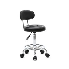 Adjustable Hydraulic Rolling Swivel Salon Stool Chair With Wheels And Backrest