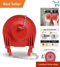 Universal Toilet Flapper Rubber Replacement for 3-Inch Valves Easy Install