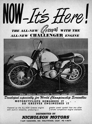 1965 Greeves Challenger 250 Motorcycle 