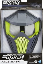 NERF Hyper face mask color green and gray for teens and adults