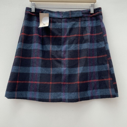 Gonna corta sopra il ginocchio multicolore nuova TU taglia 14 misto lana W32 L18” ALine - Foto 4 di 4