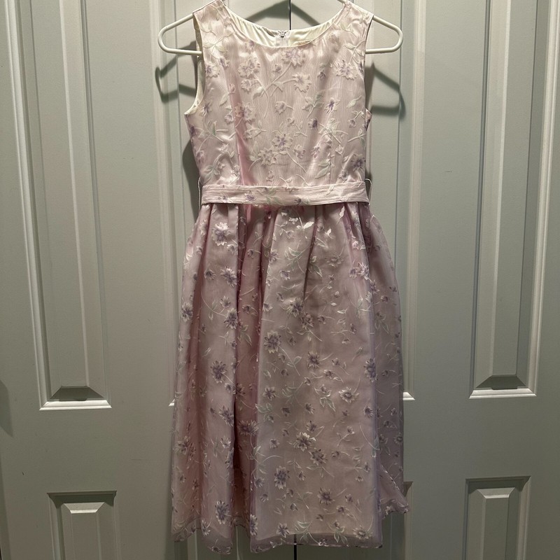 Vtg Storybook Heirlooms Girls Purple & White Floral Fancy Formal Dress Sz 12 USA
