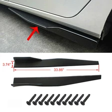 Universal Black Side Skirt Rocker Splitters Winglet Diffuser Wings 34" x 3.7"