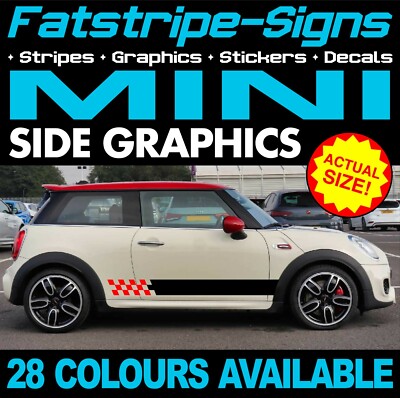 to fit MINI GRAPHICS STRIPES DECALS STICKERS CAR VINYL ONE COOPER S R50 ...
