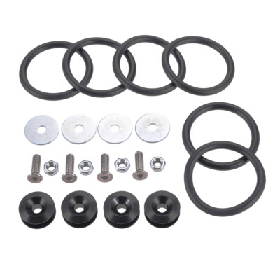 Bumper Quick Release, Mellbree Quick Release Trunk Front Rear Bumper Fasteners Fenders Holders Kit Compatible For Universal Car Bumper (Color 4 X Quick Release Tabs With 12 X O-Ring Fastener - Foto 12