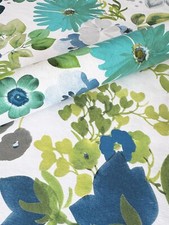 PVC Tischdecke BELLA Blüten blau grün Wachstuch Breite&Länge wählbar abwaschbar