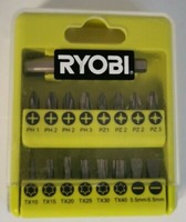 Ryobi Bitset RAK17SD 17-Teilig Kreuzschlitz Torx Schlitz Bitsatz