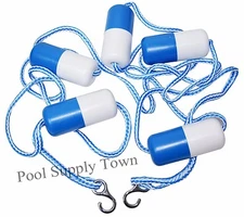 16' Feet Swimming Pool Safety  Rope & Float Divider Line with Stainless Hook