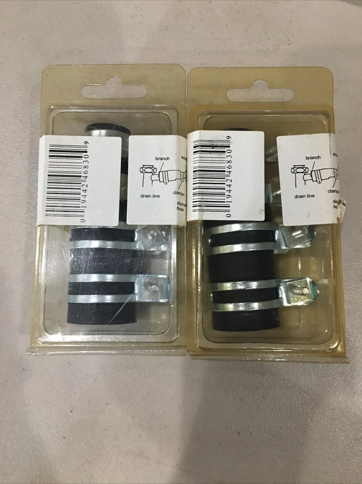 Lote de dos - 5056430 conector de goma para lavavajillas/eliminación con abrazaderas 1/tarjeta Foto 2 de 2