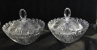 Mikasa ''Marquette'' Crystal Candy Bowl With Lid. New Set of 2