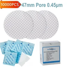 MCE Gridded Membrane Filters, 47mm Diameter, 0.22 um 0.45 μm Pore Size, STERILE